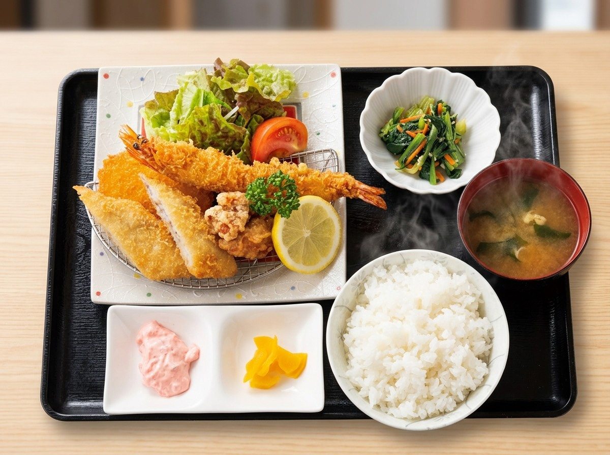 大海老ミックスフライ定食