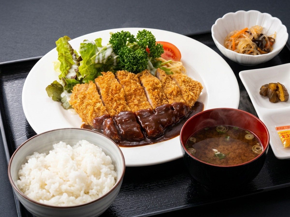 飲食店「厨 宮宿房」の味噌かつ定食