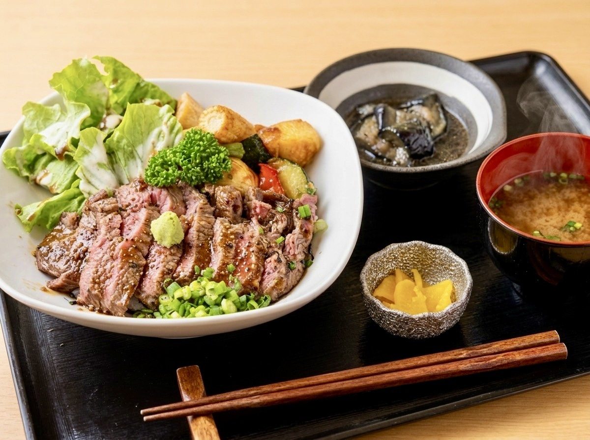 知多牛「響」ステーキ丼定食